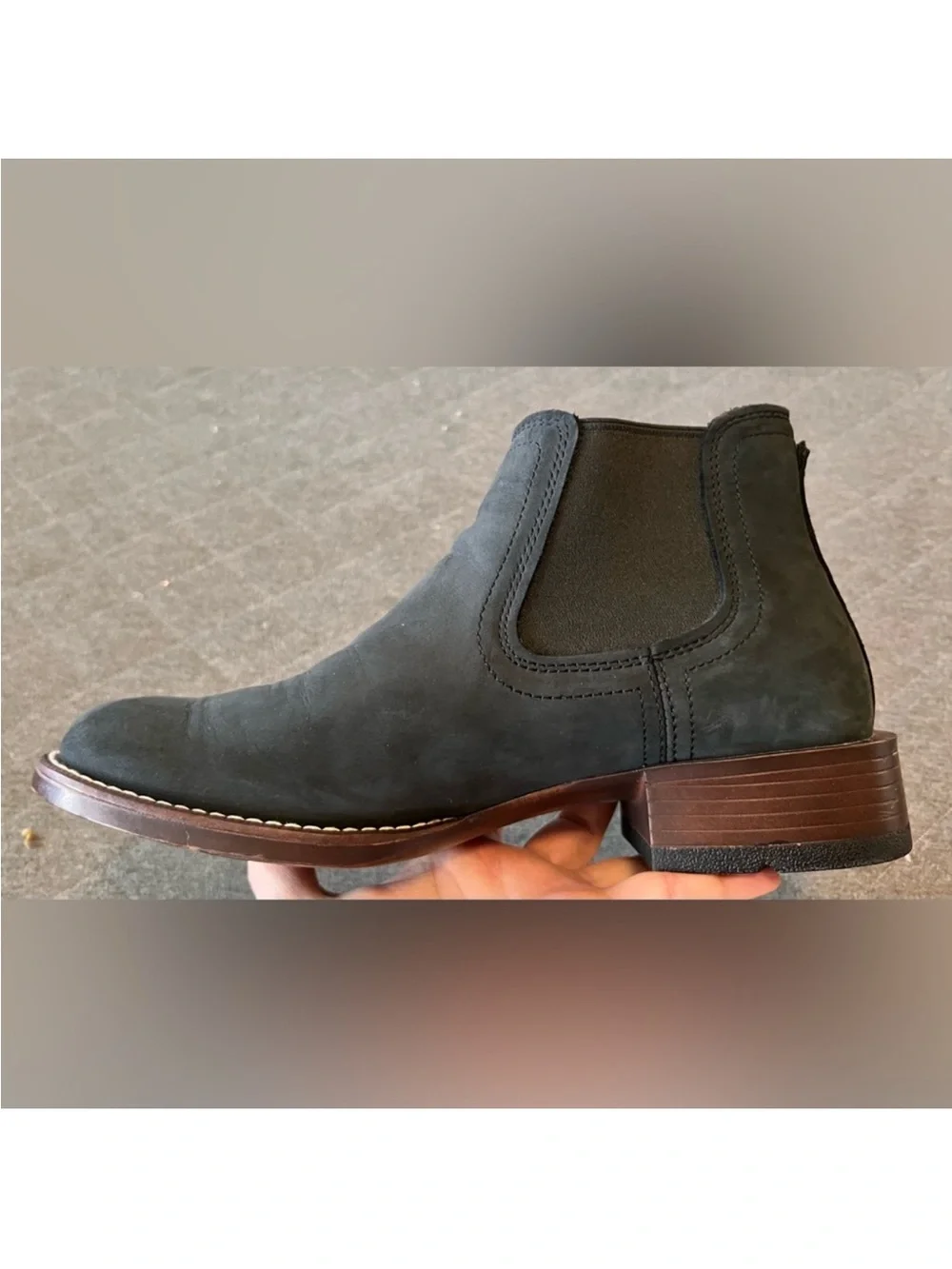 ARIAT Sz 9 Booker Ultra Round Toe Black Suede Chelsea Boots Worn 1x Orig $189